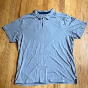 RHONE Delta Pique Polo XL Grey